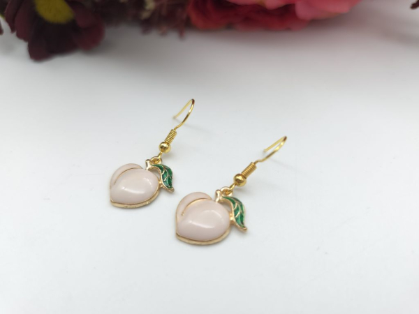 Pfirsich Ohrringe goldfarben